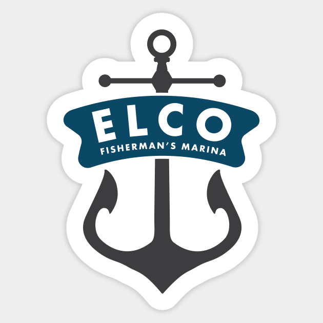 Elco Fisherman's Marina Sticker by Elco Marina